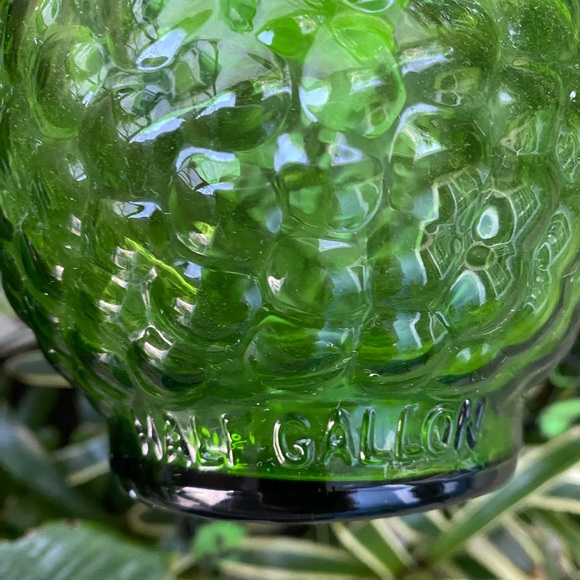 VTG SPANADA Rare Green Half Gallon Empty Wine Bottle With Cover & Label - Picture 4 of 7